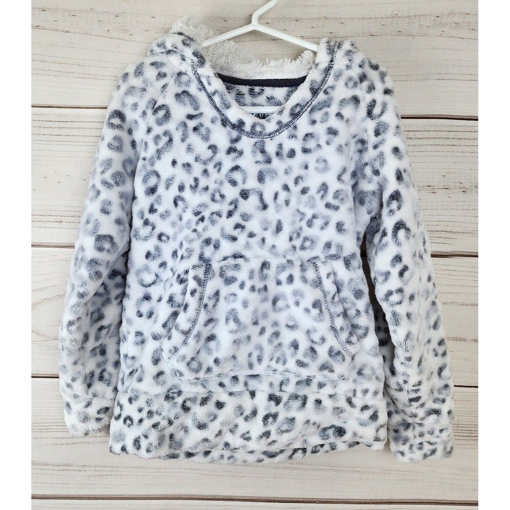 Cuddly plush pullover Girls Size 4T Grey White